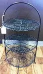 HIRE Cup Cake 3 tier Stand - Black Metal