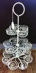 HIRE Cup Cake 3 tier Stand - White Metal