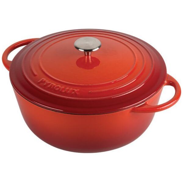CASSEROLE PYROCHEF 24CM 4LT RED - PYROLUX