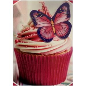 EDIBLE WAFER BUTTERFLIES PINK