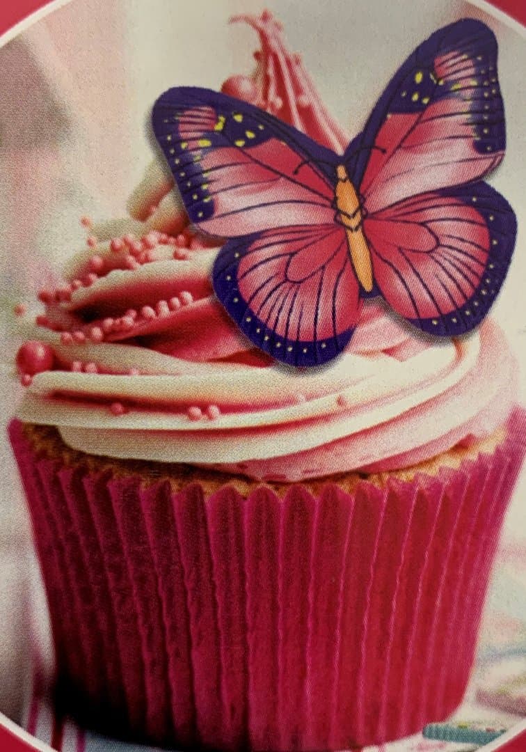 EDIBLE WAFER BUTTERFLIES PINK