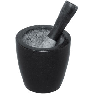 MORTAR /PESTLE 13CM CONICAL BLACK - AVANTI