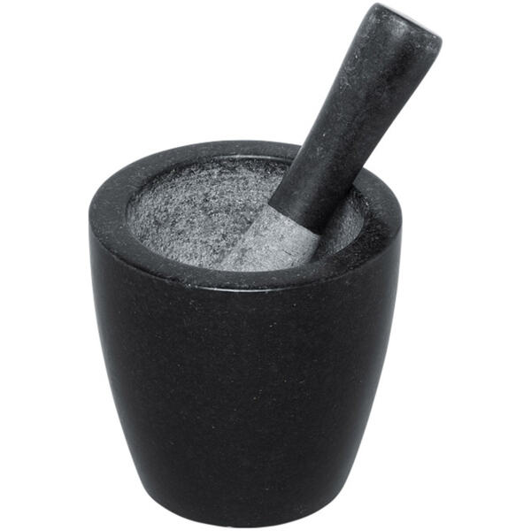 MORTAR /PESTLE 13CM CONICAL BLACK - AVANTI