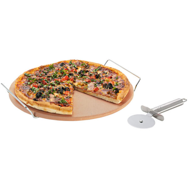PIZZA STONE W/RACK 33CM - AVANTI