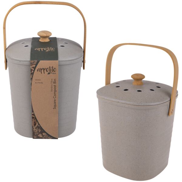 COMPOST BIN SQUARE GREY- APPETITO