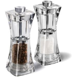SALT & PEPPER GRINDERS CRYSTAL SET - COLE & MASON