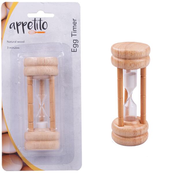EGG TIMER NATURAL WOOD - APPETITO