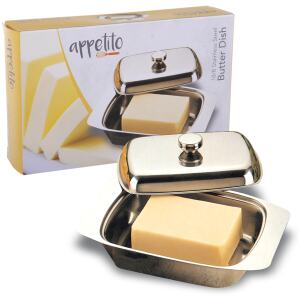BUTTER DISH - STEEL COVER - APPETITO