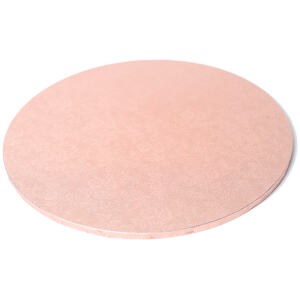 CAKE BOARD MASONITE ROUND ROSE GOLD 8" - BAKE GROUP