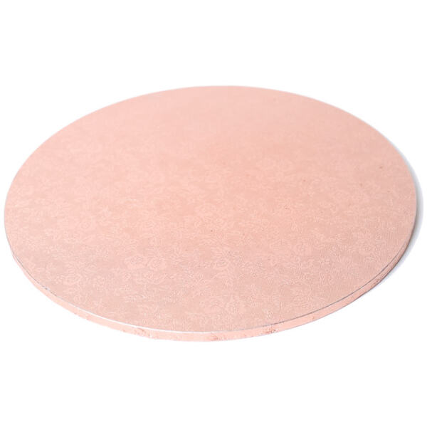 CAKE BOARD MASONITE ROUND ROSE GOLD 8" - BAKE GROUP