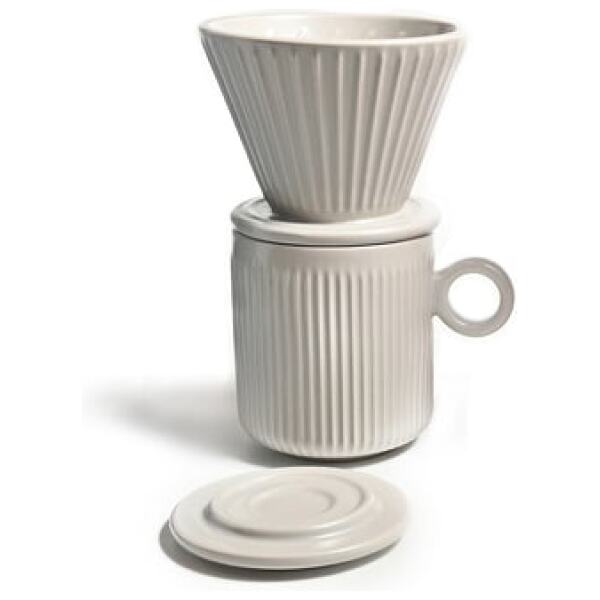 POUROVER SET 320ML CERAMIC GREY - COFFEE CULTURE