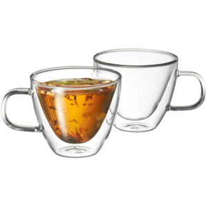 COFFEE GLASS TWIN WALLED SIENNA 250ML SET2 - AVANTI