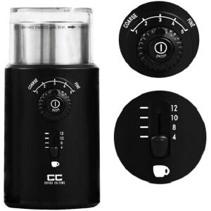 COFFEE GRINDER ELECTRIC BLACK - COFFEE CULTURE
