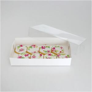 COOKIE BOX RECT 9X4.5 CLEAR LID - LOYAL
