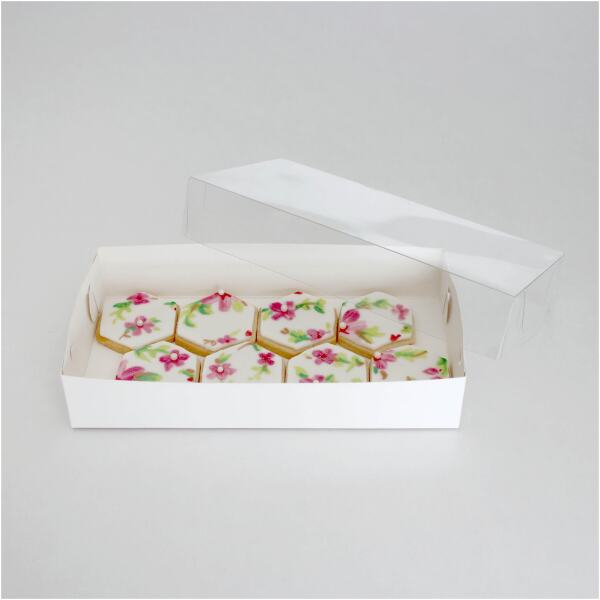 COOKIE BOX RECT 9X4.5 CLEAR LID - LOYAL