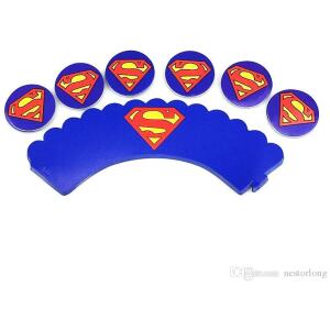 CUPCAKE WRAPSAND TOPPERS SUPERMAN