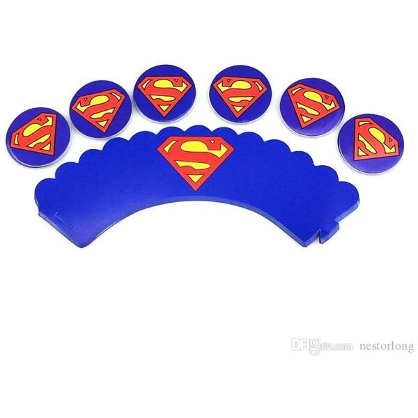 CUPCAKE WRAPSAND TOPPERS SUPERMAN