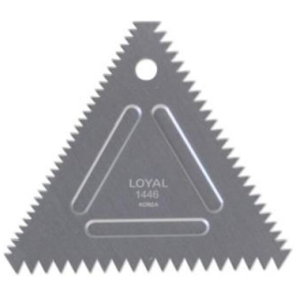SCRAPER ALUMINIUM TRIANGLE COMB 3 SIDED.