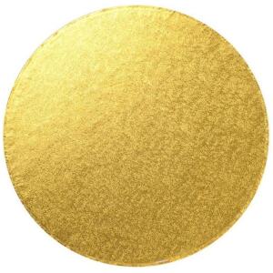 CAKE BOARD MASONITE ROUND GOLD 7"