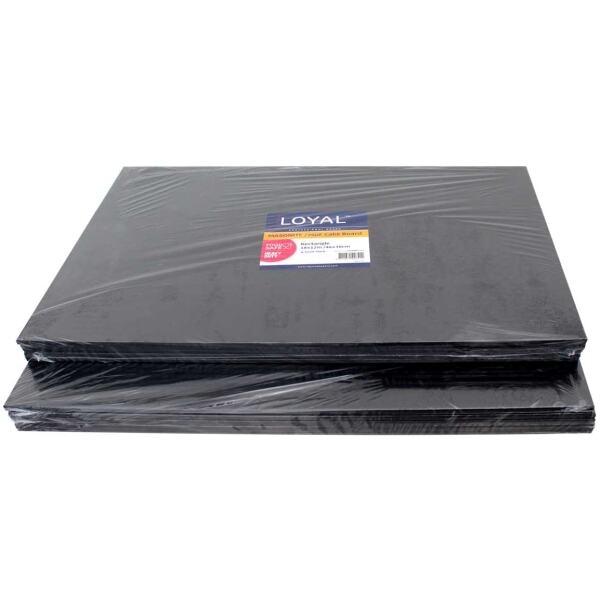 CAKE BOARD MASONITE RECTANGLE BLACK 12X18 -LOYAL