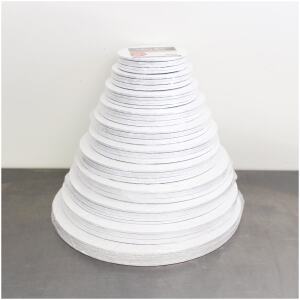 CAKE BOARD MASONITE ROUND WHITE 6" - LOYAL