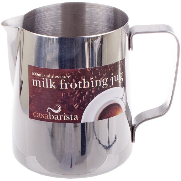 MILK FROTHING JUG S/S 600ML - CASA BARISTA