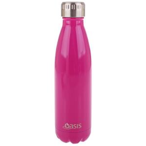 BOTTLE 750MLSTAINLESS STEEL HOT PINK - OASIS