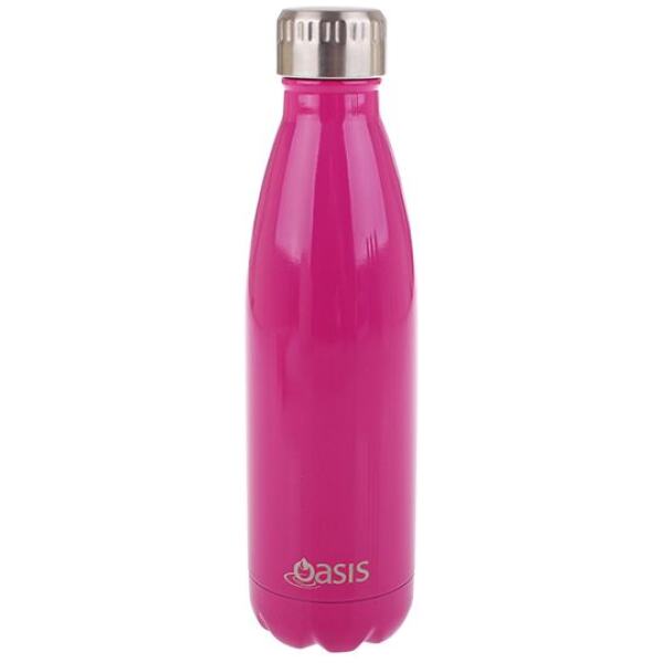 BOTTLE 750MLSTAINLESS STEEL HOT PINK - OASIS