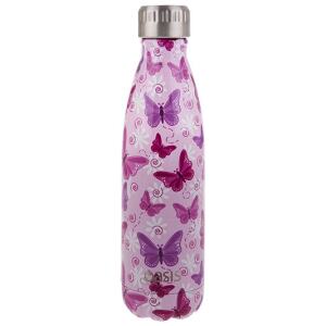 BOTTLE 350ML STAINLESS STEEL BUTTERFLIES - OASIS