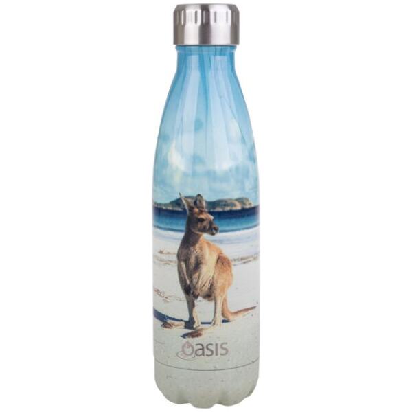 BOTTLE 500ML STANILESS STEEL KANGAROO BAY - OASIS