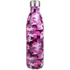 BOTTLE 350ML STAINLESS STEEL CAMO PINK - OASIS