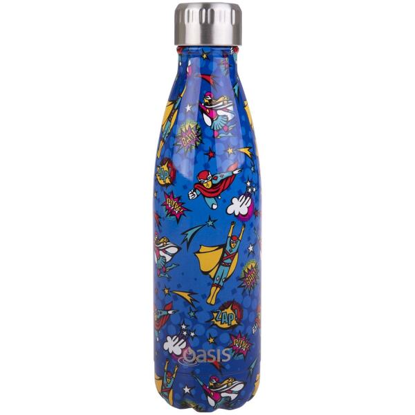 BOTTLE 500MLSTAINLESS STEEL SUPERHEROS - OASIS