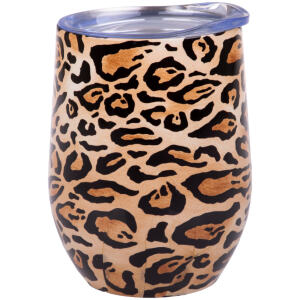WINE TUMBLER STAINLESS STEEL 330ML LEOPARD - OASIS
