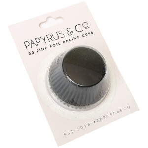 BAKING CUPS BLACK STANDARD 50MM- PAPYRUS & CO