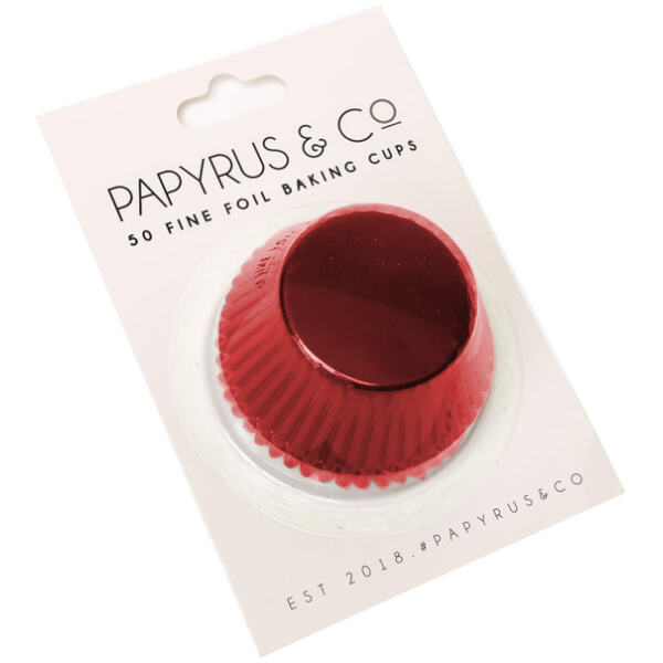 BAKING CUPS RED MEDIUM 44MM - PAPYRUS