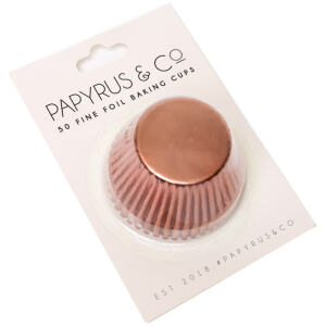 BAKING CUPS ROSE GOLD MEDIUM- PAPYRUS