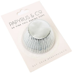 BAKING CUPS SILVER MEDIUM 44MM - PAPYRUS
