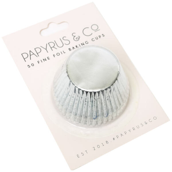 BAKING CUPS SILVER 50MM - PAPYRUS
