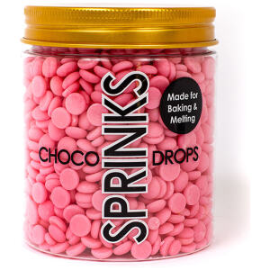 CHOC DROPS CANDY PINK 200GM - SPRINKS