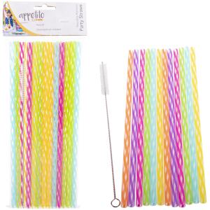 APPETITO REUSABLE RAINBOW STRAWS