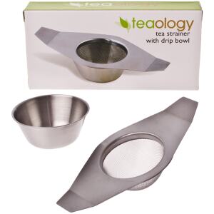 TEA STRAINER WITH DRIP BOWL - TEAOLOGY