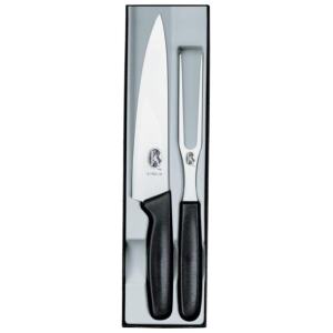 CARVING SET 2PC BLK - VICTORINOX