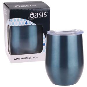 WINE TUMBLER STAINLESS STEEL 330ML SAPPHIRE - OASIS