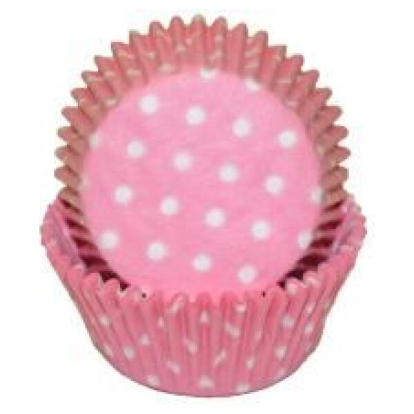 CUPCAKE CASES PINK POLKA DOT 50PACK - SWEET THEMES