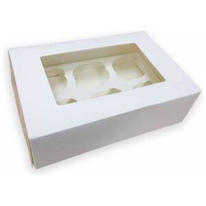 CUPCAKE BOX WHITE 6