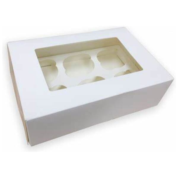CUPCAKE BOX WHITE 6