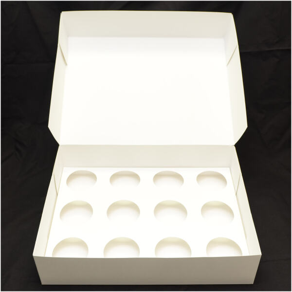 CUPCAKE BOX WHITE 12