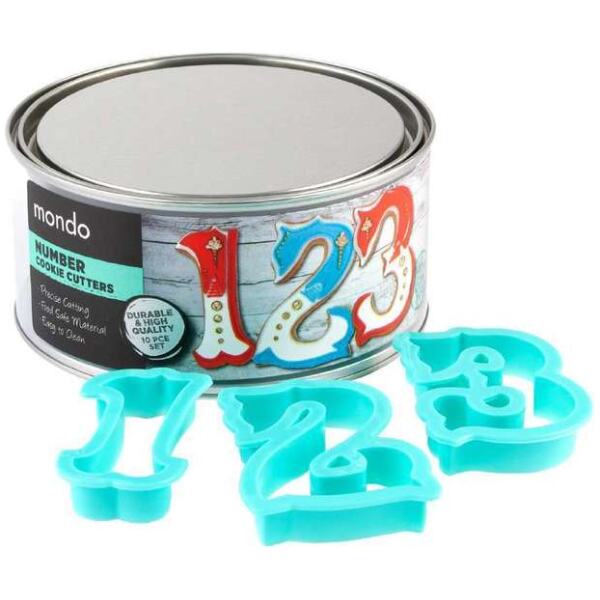NUMBER CUTTERS LARGE 10PC - MONDO