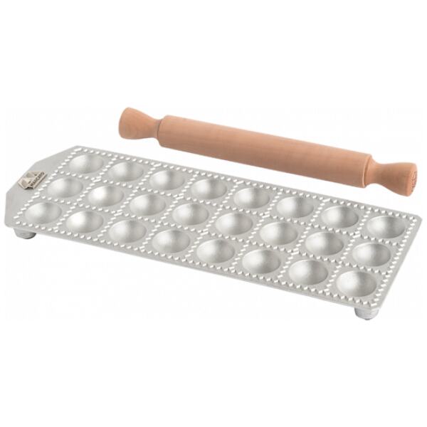 RAVIOLI TRAY WITH ROLLINGPIN 24PC - MARCATO