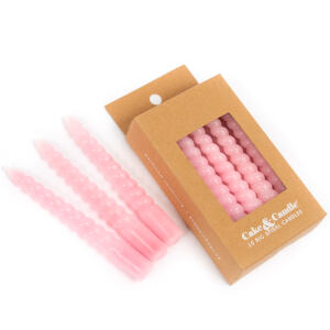 CANDLE SPIRAL PINK 10PK - CAKE & CANDLE